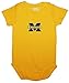 Michigan Wolverines Gold NCAA College Newborn Infant Baby Creeper