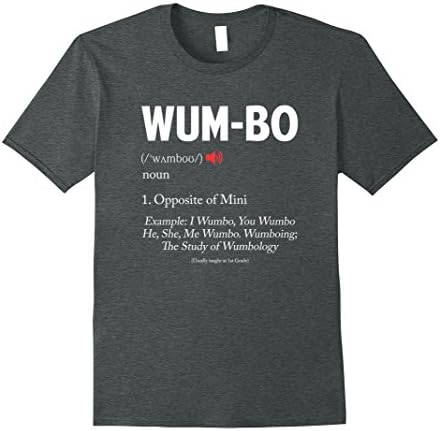 Mens Wumbo Definition! Funny Cartoon Meme T-Shirt Small Dark Heather
