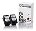 YoYoInk Remanufactured Ink Cartridges Replacement for Canon PG210XL 210 XL, 2 Pack (2 Black) - With Ink Level Display Indicator