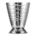 Emousport Bar Cocktail Jigger Three Scales Coffee Measuring Jigger Wine Cup Stainless Steel Practical Measure Jigger Bar Tool Party Supply (silver)