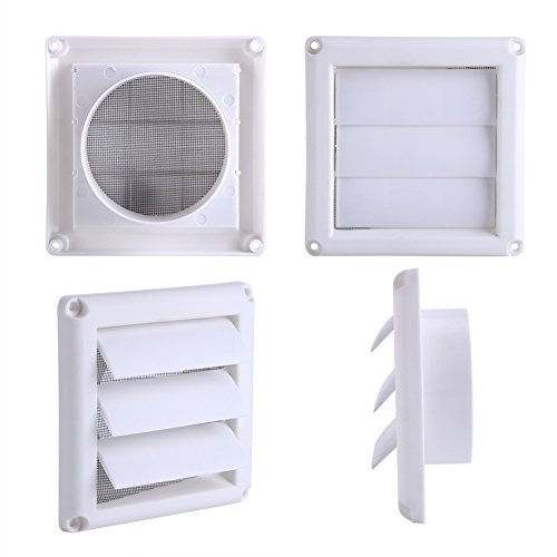 Plastic Dryer Vent Cover Air Vent Grille Cover 3 Flaps Wall Duct