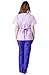 Natural Uniforms Women's Contrast Mock Wrap Scrub Set (Lilac) (Medium)