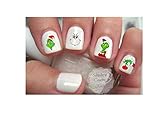 30 Holiday Christmas - Christmas Grinch Nail Art Decals- WaterSlide Nail Art Decals Made in USA