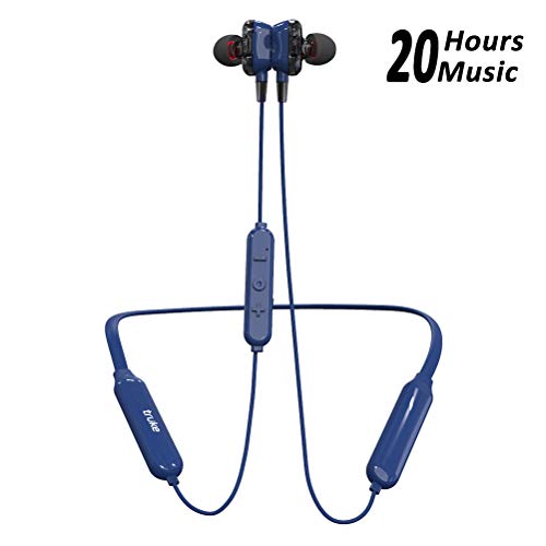 truke Yoga Power in-Ear Neckband Wireless Bluetooth Earphones with Mic (Blue)