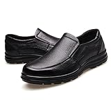 Jiyaru Mens Work Shoes Durable Restaurant Kitchen Chef Flats Business Shoe Black US 9.5