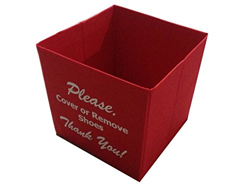 Disposable Shoe Cover Box for Realtors "Red Bootie Box"