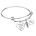 Elegant Chef Son Memorial Bangle Bracelet- A Piece of My Heart Lives in Heaven- Remembrance Sympathy Gift