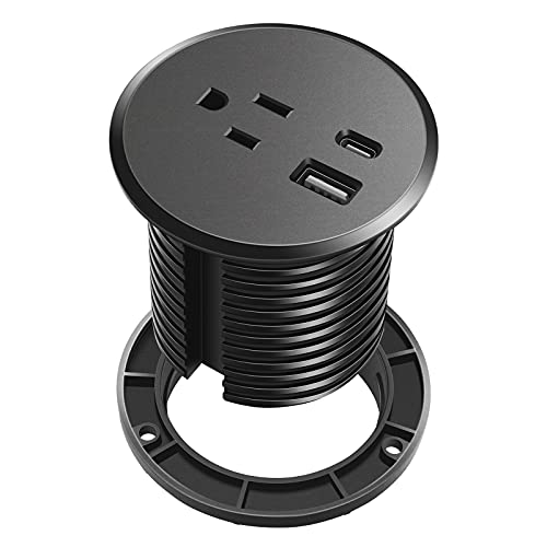 Desk Grommet Power 2.5 inch,Desktop Power Grommet with PD 18W USB C