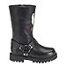 Harley-Davidson Little and Big Kid's Black Faux Leather Harness Boots. D61011
