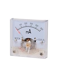 uxcell DC 0 50A   Panel analógico rectangular, medidor de amperímetro, medidor de amperímetro