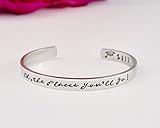 Oh The Places You'll Go - Hand Stamped Aluminum, Copper or Brass Cuff Bracelet, Inspirational Quote, Girl Graduation Gift, Class of 2017