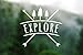 CCI Explore Wanderlust Decal Vinyl Sticker|Cars Trucks Vans Walls Laptop| White |5.5 x 5.25 in|CCI1309
