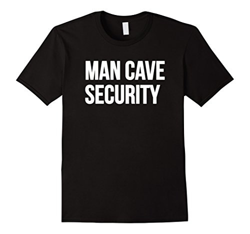 Mens funny man cave security t-shirt xl black