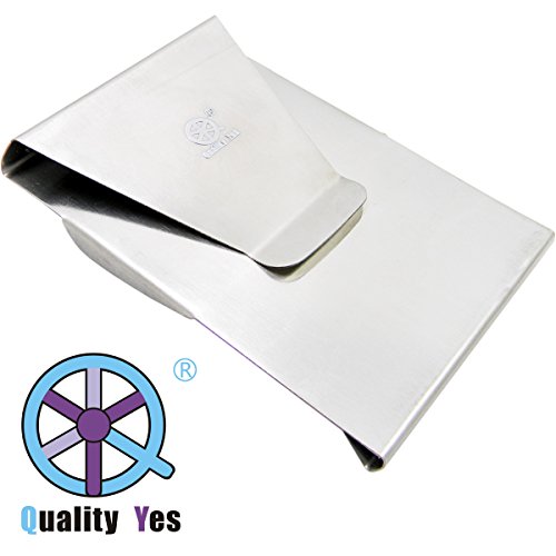 QY Silver Color Stainless Steel Double Side Slim Money Clip Wallet Credit Bank Card Holder Wallet Grip Clip - Thumbnail 5
