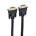 DTech 10ft Ultra Thin Flat Computer Monitor VGA Cable 15 Pin Male to Male Connector SVGA Wire 10 Feet - Black