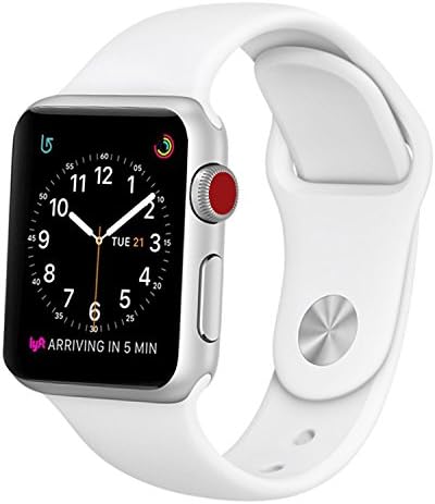 Sport Band for Apple Watch 42mm, BANDEX Soft Silicone Strap Replacement Wristbands for Apple Watch Sport Series 3 Series 2 Series 1(White 42MM M/L)
