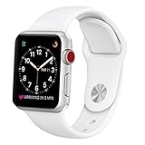 BANDEX Sport Band For Apple Watch 38mm, Soft Silicone Strap Replacement Wristbands For Apple Watch Sport Series 3 Series 2 Series 1(White S/M)