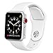 BANDEX Sport Band For Apple Watch 38mm, Soft Silicone Strap Replacement Wristbands For Apple Watch Sport Series 3 Series 2 Series 1(White S/M)