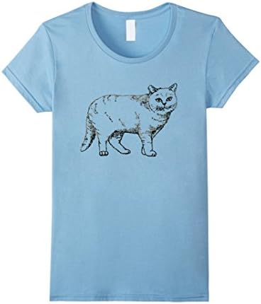 Women's British Shorthair Cat Breeds T Shirt Tshirt XL Baby Blue