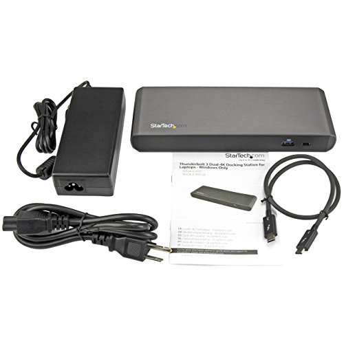 Thunderbolt 3 Docking Station - with Power Delivery (USB PD) - 85W Charging - Windows / MacBook Pro - Dual-4K - USB C Dock - Laptop Dock