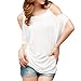 Allegra K Women Cut out Shoulder Loose Batwing Tops Summer T Shirts