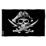ANLEY [Fly Breeze] 3x5 Foot Dead Man's Chest Flag - Vivid Color and UV Fade Resistant - Canvas Header and Double Stitched - Pirate Flags Polyester with Brass Grommets 3 X 5 Ft