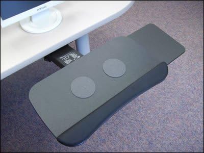 Systematix PSPLFSS21T Slimline Polymer Keyboard Platform with Slide-Through Platform & Lever Free Sit-Stand Arm