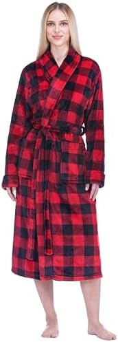 amazon ladies winter dressing gowns Sleepwear Dress for Women Long Bath Robe for Womens, Unisex Soft Fleece  Bathrobes Nightgown, Ladies Pajamas Winter Warm Robes Housecoat with  Pockets Blue XL