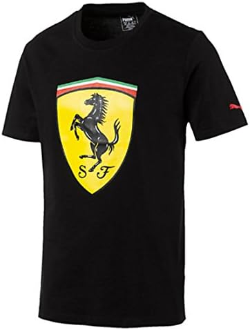 Ferrari SF Kid's Large Shield T-Shirt, Black (Medium)