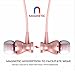 Earphones,TRONOE Sport In Ear Headphones Earbuds Heaphones Headset Earphones with 3.5mm Metal Housing Magnetic Best Wired Bass Stereo Headset Built-in Mic/Hands-free/Volume Control. (Golden-Ponk)