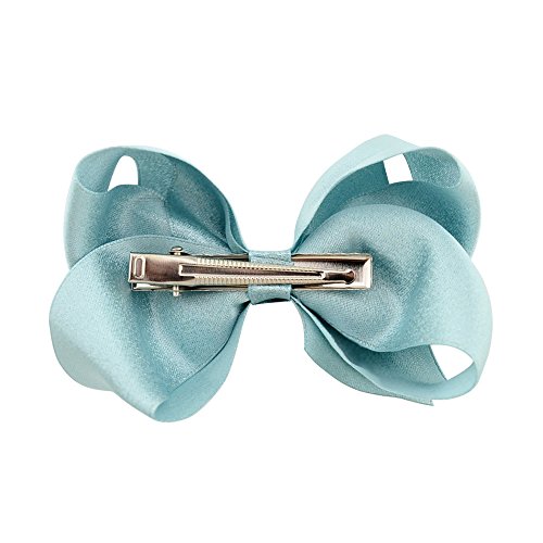 12 Pairs 4.5 Inch Baby Girls Toddler Hair Bows With Alligator Clip Grosgrain Barrettes Bundles Accessories for Infant (12 Pairs 757) - Thumbnail 2