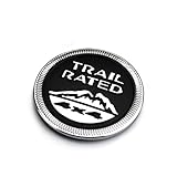 VXAR Emblem Badge Jeep Trail Rated 4x4 Trunk Tailgate Fender LOGO for Jeep Wrangler 2007-2018(Black)