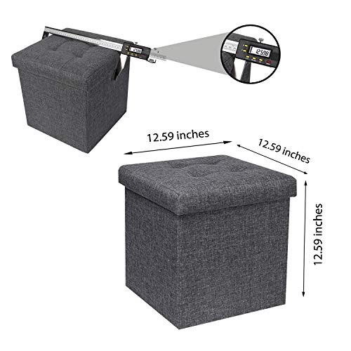 image for B FSOBEIIALEO Storage Ottoman Cube, Toy Chest Folding Footrest Stool S