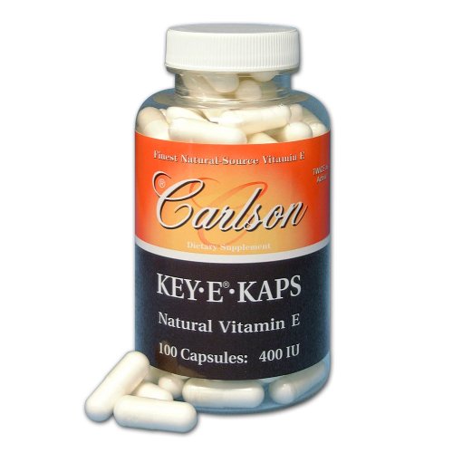 Carlson labs key-E kaps 400 iu, Natural vitamin e, 100 capsules (088395002410)
