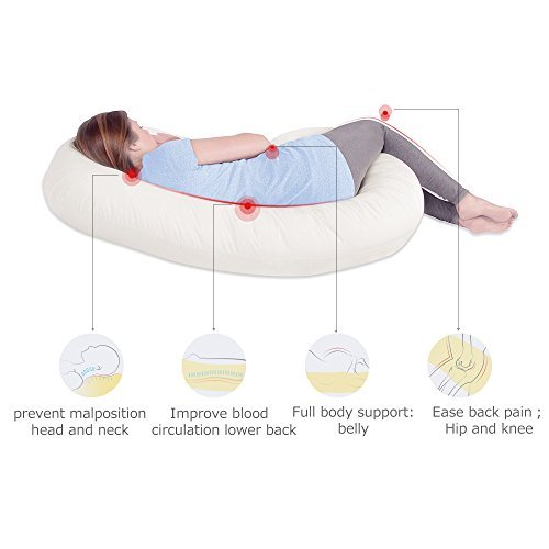 SUPERDADY Full Body Pregnancy Pillow,Baby Nursing Cushion Maternity