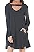 Giotto Women’s Long Sleeve Swing Casual Loose T-Shirt Dress With Pockets