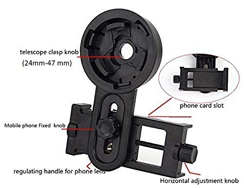 Universal Cell Phone Adapter Mount Photography Adapter Mount for Telescope, Microscope, Binocular, Monocular, Spotting Scope - Thumbnail 2