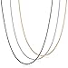 FIBO STEEL 1.5MM Stainless Steel Womens Necklace Cable Chain Necklace Set,14-36 inches