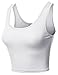 Made by Emma Junior Sized Basic Solid Sleeveless Crop Tank Top White M