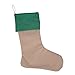 HUAN XUN Set of 3 Pieces Burlap Christmas Stockings Decoration for DIY