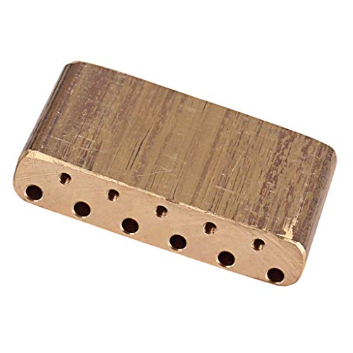 Baosity Brass Tremolo Block Sustain Bridge for Fender Strat Electric Guitar Replacement Parts - Thumbnail 2