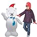 Gemmy Polar Bear Holiday Inflatable 3.5' Tall for Indoor Outdoor Use