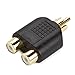 Aurum Cables 3-pack High Quality RCA AV Audio Y Splitter Plug Adapter 1 Male to 2 Female