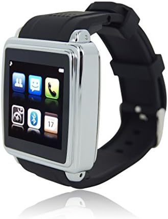 Flylinktech Bluetooth Smart Watch Phone Touch Screen Smartwatch with FM Radio for Android Phones Samsung Galaxy HTC One Sony (MQ588 -Black)