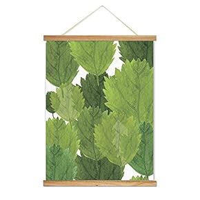 Hanging Poster NO Magnetic Wooden Framed, Colorful Leaves Fulfilled Home Wall Canvas Prints Decoration Ready to Hang - 18"x24" inches