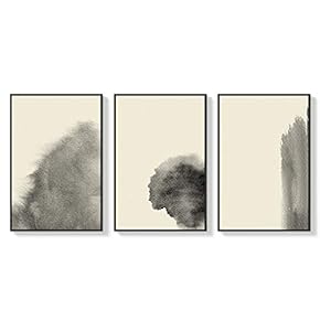 Framed Canvas Wall Art for Living Room, Bedroom Abstract Zen Canvas Prints for Home Decoration Ready to Hanging - 16"x24"x3 Panels