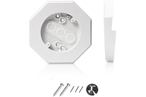 AOMUCH 8141 Siding Mounting Block, Siding Mounting Kit with Built-in Electrical Box, Vertical Siding Lamps Mounting Plate Siding Light Blocks for 1/2 inch Lap Siding, White