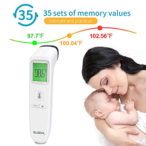 SURVL Forehead Thermometer for Fever, Digital Infrared Thermometer for