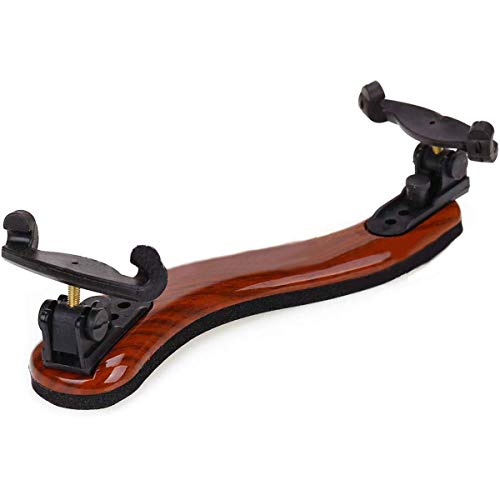 ACCOCO Imitation Wood Grain Violin Shoulder Rest with Collapsible for 3/4 4/4 Violin Fiddle and 13" 14" Viola, Including a Violin Practice Mute