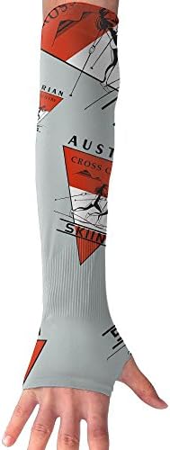 Austrian Flag Cross Country Skiing Unisex Basketball Sun Protection Arm Sleeve (A Pair Of Two)